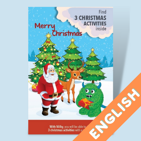 Carte de souhait Völky JOYEUSES FÊTES - en anglais