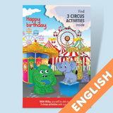 Carte d'anniversaire Völky CIRQUE - en anglais