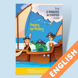 Carte d'anniversaire Völky PIRATE - en anglais