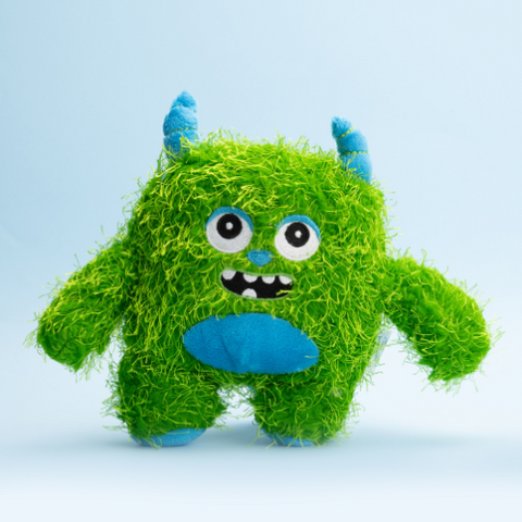Green top monster plush