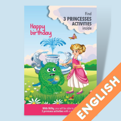 Carte d'anniversaire Völky PRINCESSE - en anglais