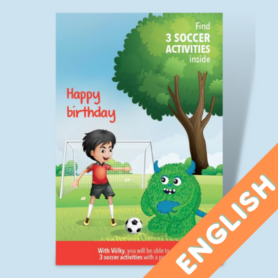 Carte d'anniversaire Völky SOCCER - en anglais